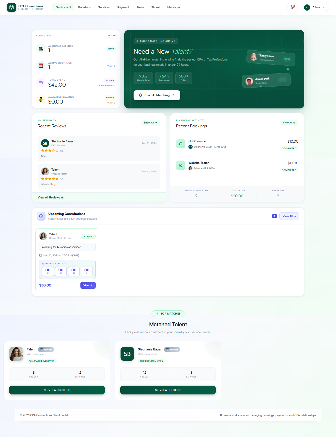 Client Dashboard